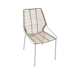 TW8722 stackable Steel Rattan Chair