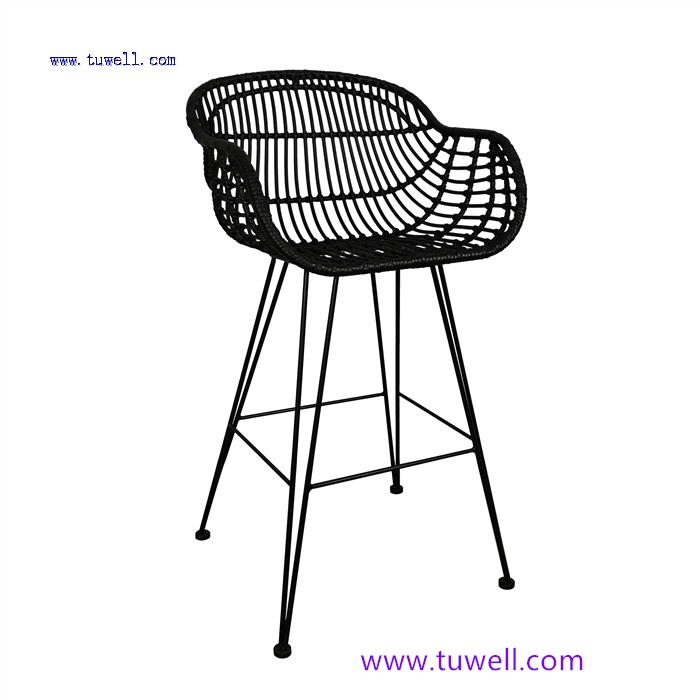 TW8711-L Steel Rattan bar stool